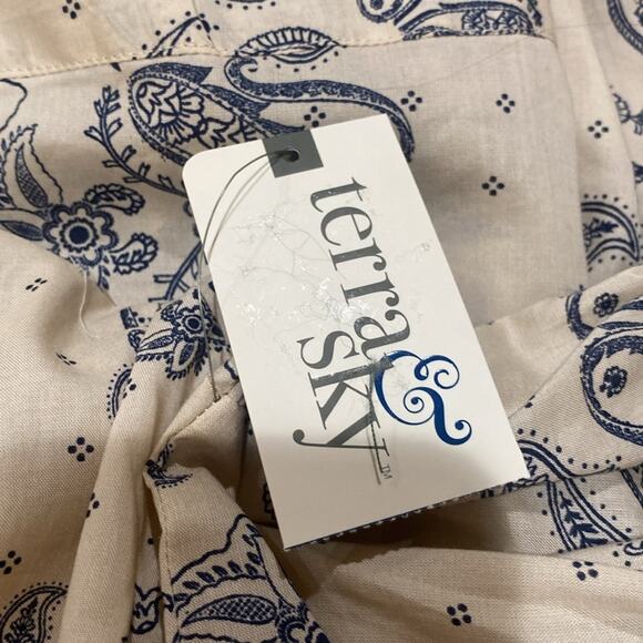 Terra & Sky All Over Bandana Newstone Button Front Dress - Picture 11 of 11